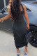 Black Milk. Fashion Sexy adult Ma'am Tank Sleeveless Square Step Skirt Floor-Length Solid backless Dresses