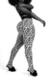 Red Fashion Casual Skinny Letter Print Trousers