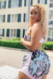 Blue Active Fashion backless Slim fit Print crop top asymmetrical Floral Two Piece Suits Regula