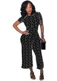 Black Dot Patchwork Print Fashion sexy Jumpsuits & Rompers