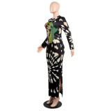 As Show Fashion Long Sleeves O neck Knee-Length 