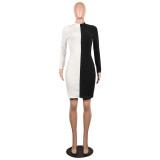 As Show Long Sleeves O neck Step Skirt skirt Club Dresses