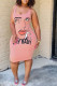 Pink Sexy White Green Pink Yellow Spaghetti Strap Sleeveless Slip Sheath Knee-Length Print Dresses