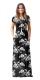 As Show-5 Brief Cute O-Neck Short Sleeve Loose Long Print Dresses