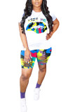 Camouflage Milk Silk Fashion Sexy adult Ma'am Camouflage Two Piece Suits pencil Short Sleeve Two Pieces