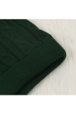 Green Wool Europe and America Solid Two Piece Suits pencil Long Sleeve Two-Piece Short Set