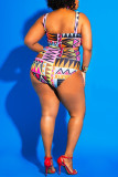 Print Sexy Plus Size Printing Swimsuit