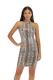 serpentine adult Fashion Sexy Off The Shoulder Sleeveless O neck Step Skirt Knee-Length Snake pattern