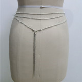 Silver Fashion Rhinestone Waist Chain