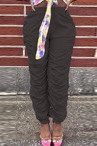 Black Fashion Casual adult Ma'am Solid Plus Size