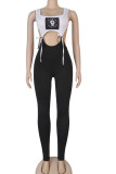 Black Milk Silk Sexy Print Bandage crop top pencil Sleeveless Two Pieces