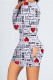 Black White Casual Living Print Basic V Neck Regular Romper