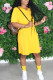 Yellow Fashion Casual Black Yellow rose red Navy Blue Army Green Cap Sleeve Short Sleeves O neck A-Line Knee-Length Solid Dresses