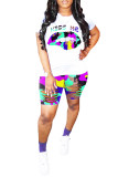 Camouflage Milk Silk Fashion Sexy adult Ma'am Camouflage Two Piece Suits pencil Short Sleeve Two Pieces