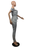 Black Casual Striped Patchwork Off the Shoulder Regular Jumpsuits
