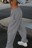 Black Casual Regular Bottoms