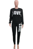 Pink Casual Striped Patchwork Solid pencil Long Sleeve Two Pieces