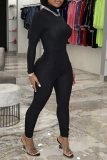 Light Gray Casual Solid Patchwork Turtleneck Long Sleeve Two Pieces