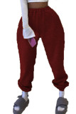 Black Elastic Fly Mid Solid Harlan pants Pants Bottoms
