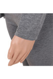 Light Gray Sexy Solid bandage Patchwork Long Sleeve V Neck Jumpsuits