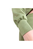 Grey Fashion adult Sexy Two Piece Suits Bandage Solid Hip skirt Long Sleeve