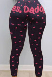 Black and white Sexy Print Skinny Bottoms