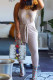 Dark Gray Sexy Casual Solid Basic Spaghetti Strap Regular Jumpsuits