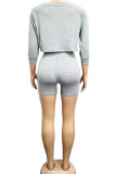 Black Casual Solid Bandage Patchwork O Neck Half Sleeve Two Pieces