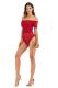 Red Sexy Fashion Floral lace Short Sleeve O Neck Playsuits