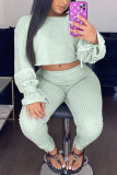 Coffee Casual Party Pit Article Fabrics Solid Bandage O Neck Long Sleeve Flare Sleeve Regular Two Pieces