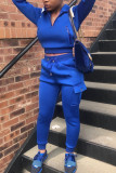 Black Fashion Casual Patchwork Solid Patchwork Turndown Collar Long Sleeve Two Pieces