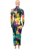 Black Milk. Fashion adult Ma'am Street Cap Sleeve Long Sleeves O neck Step Skirt Mid-Calf Print Dresses