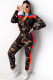 multicolor venetian Street Two Piece Suits Patchwork Camouflage Print pencil Long Sleeve Two-piece Pants Set