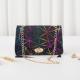 Black Fashion Casual Geometric Print Crossbody Bag
