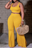 Red Sexy Casual Solid Basic U Neck Sleeveless Two Pieces