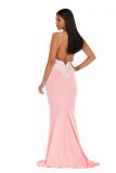 Colorful blue adult Fashion Sexy Spaghetti Strap Sleeveless Slip Mermaid Floor-Length Patchwork backless