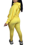 Navy Blue Fashion Active adult Ma'am Patchwork Solid Two Piece Suits pencil Long Sleeve Two Pieces