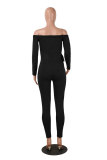 Light Gray Long Sleeve Mid bandage Solid pencil Pants 