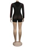 Yellow Fashion Asymmetrical perspective Long Sleeve V Neck Rompers