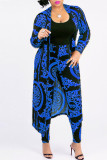 Gold Casual Printed Blending Two-piece Pants Set(Without T-shirt)