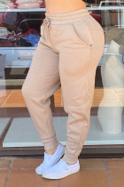 Khaki Street Solid Frenulum Bottoms