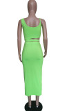Black Fashion Celebrities Solid Two Piece Suits pencil Sleeveless Two Pieces