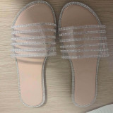Khaki Fashion Casual Patchwork Slippers