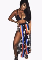As Show Casual Fashion Striped Flat Wide Leg Pants Midweight Pants
