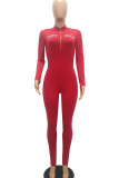 Black Fashion Casual Solid Long Sleeve Turndown Collar Jumpsuits