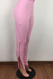Black White Black Green Pink Apricot Orange purple Zipper Fly High Solid Zippered Boot Cut Pants Bottoms