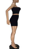Grey Sportswear Solid Patchwork One Shoulder Sleeveless Two Pieces