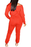 Green venetian Fashion Active adult Ma'am Solid Two Piece Suits Straight Long Sleeve Two Pieces