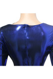 Blue street Solid Patchwork Chemical fiber blend Long Sleeve V Neck 