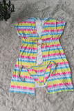 Colour Fashion Sexy Print Cardigan Swimwears Three-piece Set